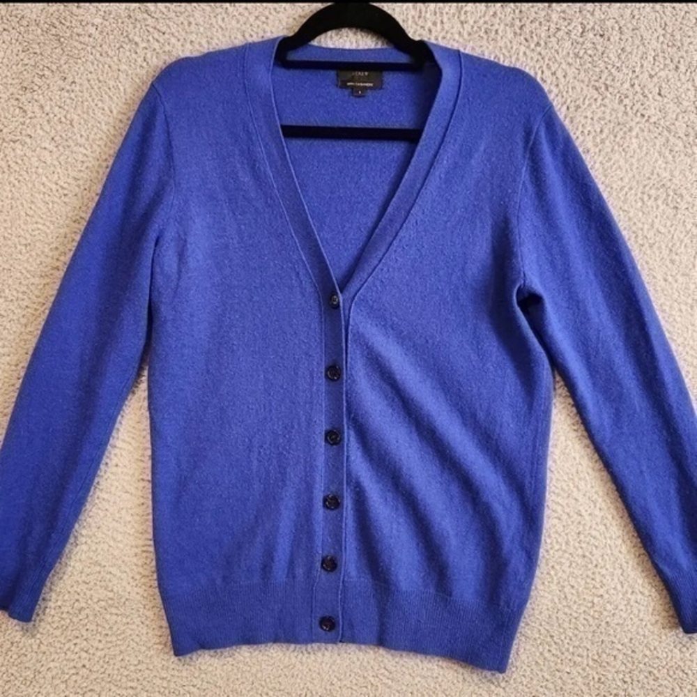 J. Crew Sweater style E1278 V-Neck Cardigan Sweater Cashmere Blend size XXS